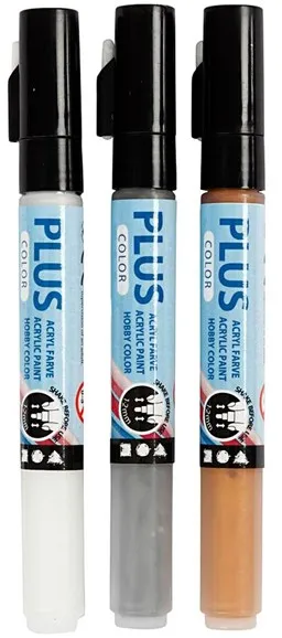 Creativ Company Plus Color Paints - Gold Silver Off-white